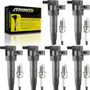 Set of 6 Ignition Coils Pack UF546 27301-3C000 & 6 PCS Iridium Spark Plugs Compatible with Hyundai Kia Azera Entourage Santa Fe Sonata Veracruz Optima Sedona 2.4L 3.3L 3.5L 3.8L V6