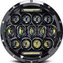 7 Inch Headlight Fit For Street Glide H4 Round Sealed Beam DOT SAE Approved Motorcycle LED Headlight