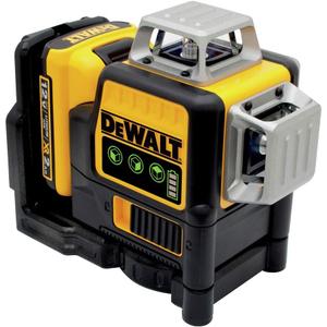 DEWALT Laser Level 360 Self Leveling, 3 Way Green Laser Leveler Tool 12V MAX with 2.0Ah Battery, Charger and Durable Carrying Case, 100 Ft, Tripod Compatible (DW089LG)