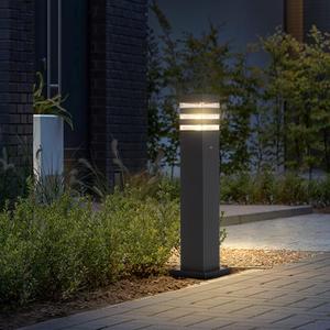 SLAWA 23.6In Pathway Lights Black E26 Outdoor Landscape Path Lights Die-Casted Aluminum Walkway Lighting Modern Landscape Sideway Lighting IP65 Waterproof Patio Porch Exterior Floor Lamp with Bulbs (60 cm)