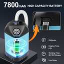 Portable Shower for Camping with 7800mAh Battery, Rechargeable Camping Shower with Intelligent LED Display, 3 Spray Modes, IPX8 Waterproof Outdoor Camp Pump for Hiking, Travel, Car, Pet, usually