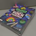 Dan&Darci Kids Rock Painting Kit - Glow in The Dark - Christmas Gifts Arts & Crafts for Boys and Girls Ages 6-12 - Craft Activities Kits - Creative Art Toys for 6, 7, 8, 9, 10, 11 & 12 Year Old Kid