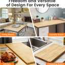 Butcher Block Countertop, Solid Wood Table Top-2ft Unfinished Large Wood Cutting Board, Birch Counter Slab Cut to Size for DIY Desktop/Washer Counter/Kitchen Island/Bakery Worktable 24x25x1.5 in