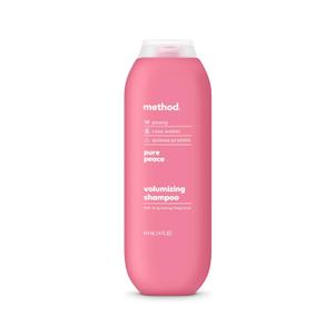 Method Volumizing Shampoo, Pure Peace with Rose, Peony, and Pink Sea Salt Scent Notes, Paraben and Sulfate Free, 14 oz