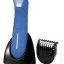 Body Trimmer for Men - Groin & Ball Shaver with Charging Dock - Constant Power No-Pull Electric Pubic Hair Clipper - 5-in-1 Guard Waterproof Body Groomer with LED Light, for Groin, Armpit & Body (Dark Blue)