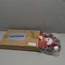 Suncalla 20" Christmas Teardrop Swags Snowman Wreaths Decorations with Poinsettia Red Berries Pinecone Ball Ornaments Artificial Pine Needles for Winter Front Door Indoor Outdoor Window Decor