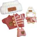 2 x 2set of Clothes for 17cm/6.8in Doll Accessories Hat, Knit Sweater,and The mini Bag Set for 17cm Accessories Suit(no Doll)