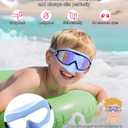 2 Pack Kids Swim Goggles with Nose Cover for 3-12 Anti-UV Anti-Fog Pool Water Swimming Goggles Boys Girls Youth Toddler