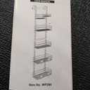 Orimade Over The Door Shower Caddy Adjustable 4 Tier Dark Grey,Bathroom Hanging Organizer Shelf Rustproof with 4 Hooks,Shower Basket with Soap Holder and Suction Cup