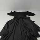 Plus Size Women Wedding Guest Dress Off Shoulder Boat Neck Irregularly Flowy Midi Church Dress, 2XL