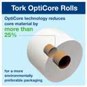 Tork OptiCore Mid-size Toilet Paper Roll White T11, Universal, 2-ply, 36 x 865 sheets, 161990