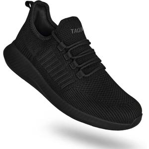 Non Slip Work Shoes Women Slip On Sneakers Slip Resistant Work Shoes Chef Breathable Lightweight Cushioned Restaurant Food Service Shoe, All Black US 6