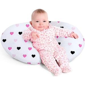 Nursing Pillow, Breast Feeding Pillows for Mom, Rose Red Hearts Soft Cover with Breathable Filling, Feeding Support Pillow for 012 Months, Multifunctional Support Cushion for Travel (Sweet Hearts)