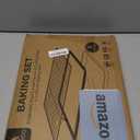 Stainless Steel Baking Sheet Tray Cooling Rack with Silicone Baking Mat Set, Cookie Pan with Cooling Rack, Set of 9 (3 Sheets + 3 Racks + 3 Mats), 10/ 12/ 16 Inch, Easy Clean