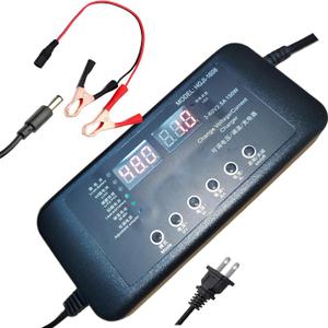 Adjustable Battery Charger 12V 24V 36V 48V Smart LCD Display Cable Clamps Automotive Maintainer for Golf Cart Car, Mower Boats, PWCs Truck RV ATV SUV