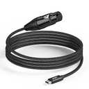 CableCreation XLR to USBC Recording Cable 3ft,XLR Female to USB Type C for Professional Recording, Not Speakerphone Cable, Do Not Used in Reverse