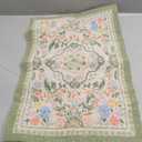 Glittme Cat Litter Mat with Non-Slip Bottom Litter Box Mat 24"X15" Litter Trapping Mat Easy to Clean Washable Cat Food Mat for Kitty,L (Bean Green)