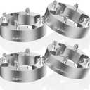 GAsupply 4156 ATV Wheel Spacers 3/8"-24 Studs, 2 inch 50mm 4 Lug Wheel Spacer Adapters 131mm Hub Bore, 4 Pcs (silver)
