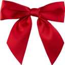 7Rainbows 20pcs Boutique 4.5" Red Satin Ribbon Bows for Craft Sewing Scrapbooking Wedding and Gift Wrapping