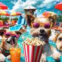 300 Piece Jigsaw Puzzle for Adults, Fun at The Amusement Park Dog Puzzles, Funny Puppy Jigsaw Puzzles, Animal Pet Lover Challenging Puzzles for Friends Family Activity Game Nights Gifts