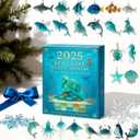 Sea Marine Life Advent Calendar 2025,24 Days of Unique Marine Life Treasures, DIY Beach Ocean Themed Christmas Countdown Calendar for Kids & Collectors