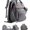 ISMGN Diaper Bag Backpack with Changing Station, Extra Large Diaper Bag, Multifunctional Diaper Bag, Baby Bag, Deep Gray