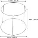 Kichvoe Stainless Steel Seafood Tray Display Rack Double Layer Pan Stand 7.08X6.29X5.90 Inch Multi Tier Food Plate Holder for Pizza and Buffet Serving