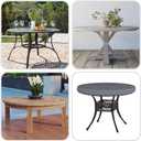 Covers & All Round Table Top Cover, 12 Oz Waterproof UV & Weather Resistant Patio Table Cover, Outdoor Table Cover for Patio Outdoor Furniture & Coffee Table (48" Dia x 4" H Inches, Gray) (Grey)