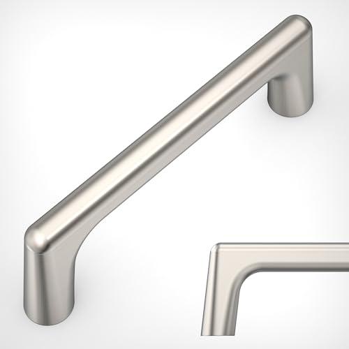 Amerdeco 8 Pack Brushed Satin Nickel Cabinet Pulls 3 Inch(76MM) Hole Centers Kitchen Cabinet Handles Hardware Kitchen Handles for Cabinets Cupboard Handles Drawer Pulls ZH0041