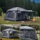 Abahub 10 Person Tent for Camping, Family Cabin Tents with 2 Rooms and 2 Doors, Large Tent with Rainfly, Porch, 4 Windows, 14ft x 10ft x 81in