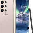 I25 Ultra Unlocked Phone 16+1TB,Built in Pen The Phone,Battery 7000mAh 6.99" HD Screen,Android 14 Smartphone,Face ID/5G/Fingerprint Lock/Dual SIM/GPS (Gold, 16+1TB)