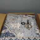 VK VKLIVING Machine Washable Rug 9' x 12', Vintage Persian Oriental Style Machine Washable Area Rugs with Non-Slip Backing for Living Room, Bedroom, Home Decor, Blue-gold