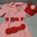 Morph - Pink Baseball Costume For Kids, Baseball Player Costume, Softball Halloween Costumes For Girls, Movie Character Halloween Costumes For Girls And Toddler, 4-6 Years, Medium