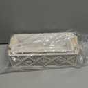 Mkono Macrame Storage Baskets Boho Decor Box Handmade Woven Decorative Countertop Toilet Tank Shelf Cabinet Organizer for Bedroom Livingroom Home, Set of 2, Ivory