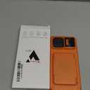Vizvera for iPhone 17 Pro Max Case Wallet RFlD [Cards Holder[Camera Controll[Camera Cover] Full Body Rugged Shockproof Silicone Protective Phone Case for iPhone 17 Pro Max 6.9'' 2025(Spritz Orange)