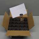 20 PACK 2 oz Glass Shot Bottles w/ Black Lids & 20 Labels - Small Clear Jar for Ginger, Wellness Shot, Juice, Sample, Whiskey - Travel Essentials Mini Bottles - Wide Mouth, Leakproof, Dishwasher Safe