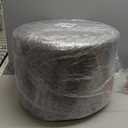 Kinevoli Round Boucle Pouf Ottoman Footrest – Soft & Lightweight Footstool with Full Foam Filling for Living Room, Bedroom