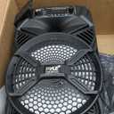 Portable Bluetooth PA Speaker System - 300W Rechargeable Indoor/Outdoor Bluetooth Portable PA System w/ 8 Subwoofer 1 Tweeter, Microphone In, Party Lights, MP3/USB, Radio, Remote - Pyle PPHP836B