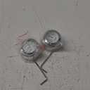 TESWNE 7/8" 1" Handlebar Chrome White Dial Clock and Thermometer for Yamaha for Kawasaki for Suzuki (White)