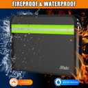 6400 Fireproof Document Bag,15 X 11 Water-Resistant Fireproof Money Bag with Zipper,12 Layers Insulated Fireproof Safe Bag with Reflective Strip for Documents,Passports,Cash,Valuables