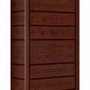 ESV Large Print Personal Size Bible (Trutone, Brown, Engraved Mantel Design) Imitation Leather 