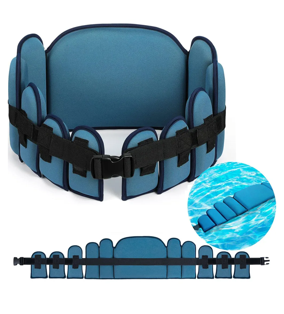 Aqua Belt Water Aerobics Equipment Aqua Float Belts Swimming Pool Exercise Set with Adjustable Buoyancy Blocks Jogger Floatation Belt for Adults Youth Aquatic Fitness Training