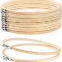 Caydo 12 Pieces 12 Inch Embroidery Hoops Wooden Round Adjustable Circle