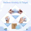 2-Pack Taba Squishy Strawberry Sensory Fidget Toys Adults, Anxiety Stress Relief Squeeze Toy, Soft Cute Kawaii Squishys for Desk, School (Blue)