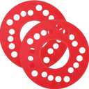 Feekoon 2 PCS Wheel Bolt Pattern Measuring Tool, 5 Lug Bolt Template, Trailer Axle Circle for 4, 5, 6, 8 Holes, Essential for Precision Lug Pattern Measuring, Ensure Correct Wheel Fitment(Red)
