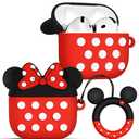 Boaretiu for Airpods 4th Case - with Keychain for AirPods 4th Generation Case (2024) Red Cute Kawaii Funny 3D Soft Silicone Fun Cool for Girls Women Teens for Air pods 4 Cover