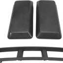 1 Set of Front Bumper Lower Grille Panel Trim Cover with Bumper Guards Pads Inserts End Caps Fit for Ford F150 2018 2019 2020 (Black)