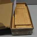 31-inch bamboo stove rack for above the hob, kitchen bamboo spice rack, supports up to 50 pounds. Bamboo stove rack for storing spices and kitchen utensils. (Wood colour)