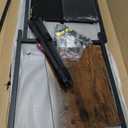 Huuger Computer Desk with 6 Drawers, Office Desk with Shelves, Reversible Gaming Desk, Corner Desk with Storage, Work for Home Office, Study, Living Room, 47inch, Rustic Brown