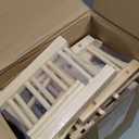 Zopeal 18 Pcs Bamboo Wooden Plate Racks Dish Rack Stand Holder 3/6/ 7 Slots Drainboard Drying Drainer Kitchen Cabinet Organizer for Dish Plate Bowl Cup Pot Lid Book